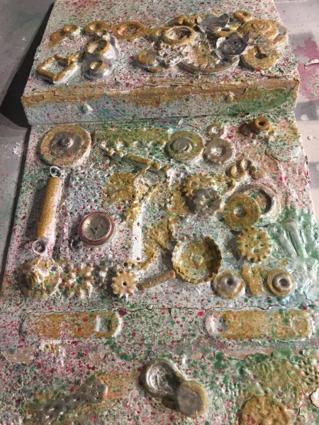 Mixed Media Journal - add metallic paint where desired