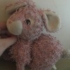 Identifying and Finding a Stuffed Toy Rabbit - curly furred dark pink bunny