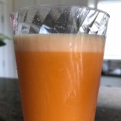 Glass of Turmeric Ginger Orange Carrot Juice