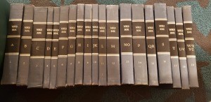 Value of a 1961 Set of the World Book Encyclopedias - old cloth covered volumes