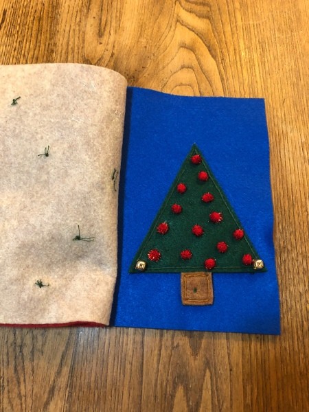Child's Felt Book - final page with second treat tree