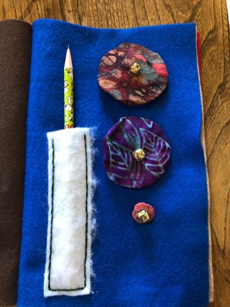 Child's Felt Book - pencil pocket and yo yo page