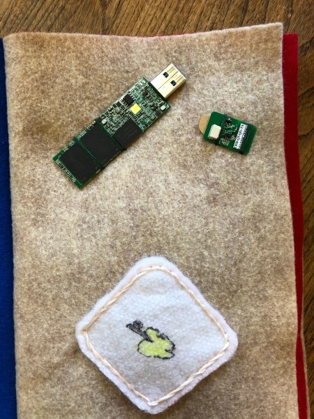 Child's Felt Book - computer themed page