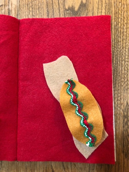 Child's Felt Book - placing the sidewalk