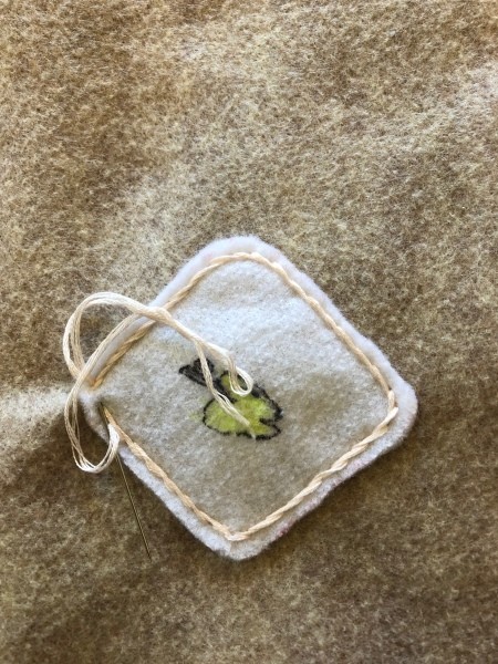 Child's Felt Book - sewing on Mac power supply square