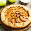 An apple galette with cinnamon.