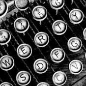 An old fashioned typewriter's buttons.