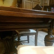 Identifying an Antique Dining  Table - side view of table