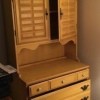 Identifying a Vintage Hutch - light wood hutch with 3 drawers and 2 door cabinet above