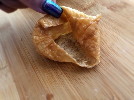Making Animal Shaped Sushi - shaping the tofu pouch into a pet bed
