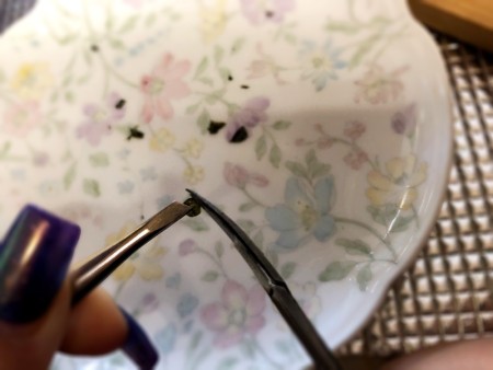 Making Animal Shaped Sushi - cut small details from the seaweed sheets