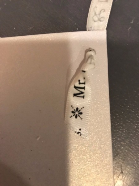 Bride and Groom Wedding Chair Signs - knot on the back side