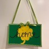 St. Patrick's Day Theme Hanging Wall Sign - ribbon hanger added and a matching bow and then hung on a hook