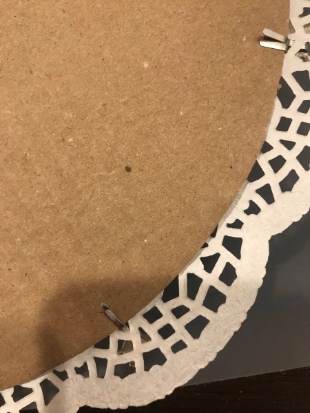 Gender Reveal Door Sign - back side showing placement of brads