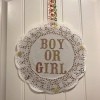 Gender Reveal Door Sign - finished hanging