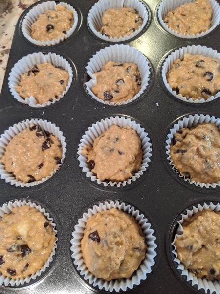 batter in muffin tins