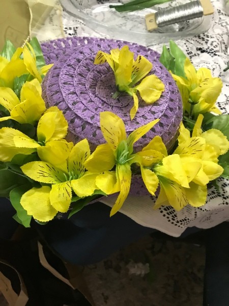 Easter Bonnet Door Wreath