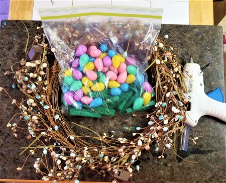 Repurposed Easter Wreath - supplies