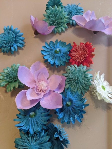 Making a Flower Crown - cut the flowers from their stems