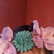 Making a Flower Crown - partial view of the crown on a child's head