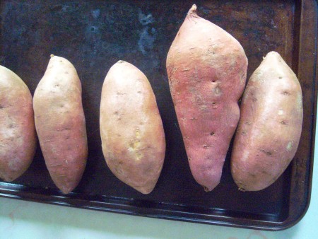 cleaned Sweet Potatoes