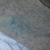 Removing Dye Transfer from Jeans - view of the outside of the jeans