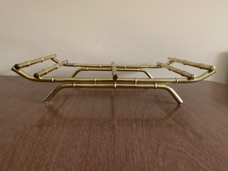 Identifying a Goodwill Find - brass curved rack with legs