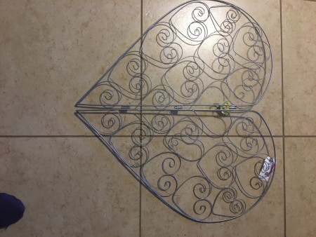 Re-Cycle Planter - heart shaped wire folding piece