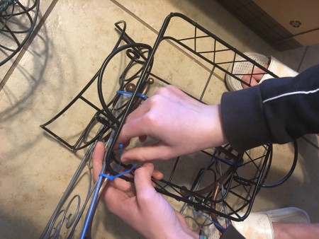 Re-Cycle Planter - attaching a basket