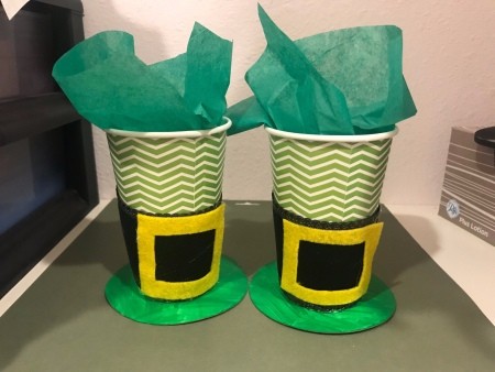 Leprechaun Hat Cup - you can add green tissue paper and then the treats