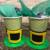 Leprechaun Hat Cup - filled cups