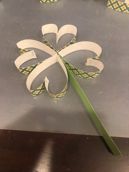 Four-leafed Clover Hanging Door Decoration - assemble and staple to make the clover