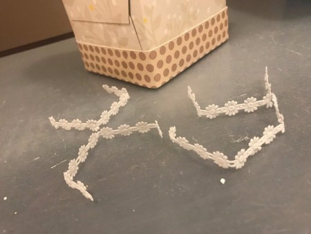 Personalized Initial Tissue Box Easter Basket - ribbon cut to length