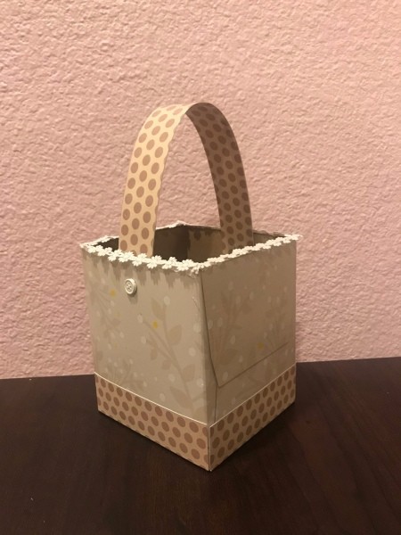 Personalized Initial Tissue Box Easter Basket - ribbon glued to all 4 sides on the top