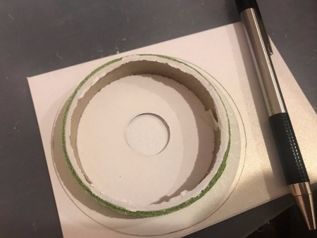 Personalized Initial Tissue Box Easter Basket - tracing a circle on paper