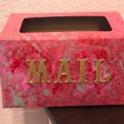 DIY Mail Box from a Kleenex Hand Towel Box  - finished box
