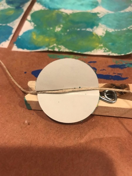 Splatter Paint Sticker Circle Garland  - one sticker on twine