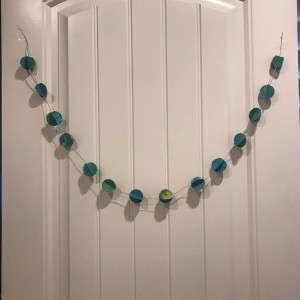 Splatter Paint Sticker Circle Garland - hanging garland