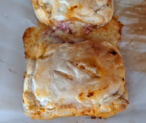 Mini Pizza Calzone on baking sheets