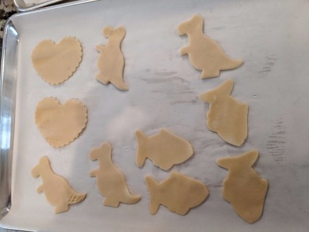 pie dough cut in shapes