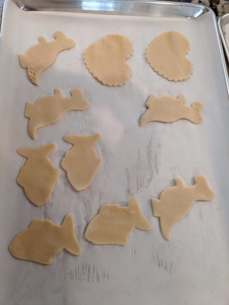 pie dough cut in shapes