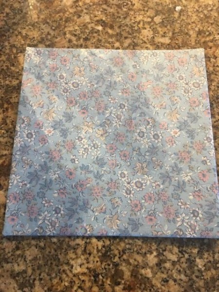 Making a Journal with a Jeans Pocket - view of front cover before the flower added