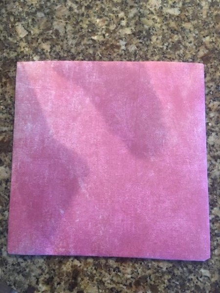 Making a Journal with a Jeans Pocket - pink fabric back cover
