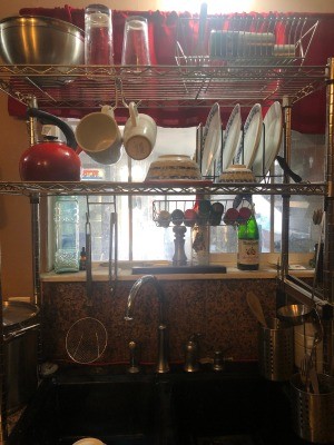 DIY Over the Counter Dish Rack - over the sink rack