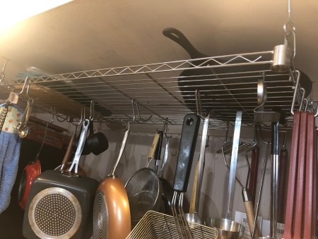 DIY Over the Counter Dish Rack - hanging rack