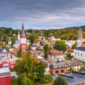 A skyline view of Montpelier, VT.