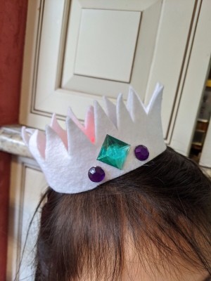 Felt Crown Headband - crown on child's head