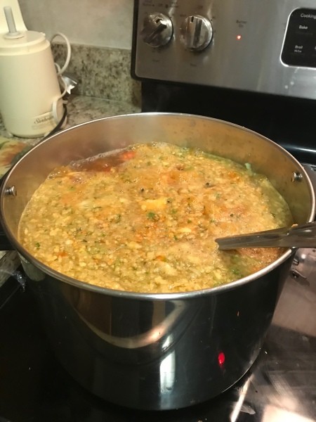 simmering Minestrone Soup