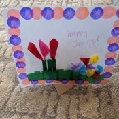 Child's Spring Floral Artwork - ready to display