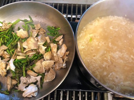 Homegrown Mushroom and Asparagus Risotto